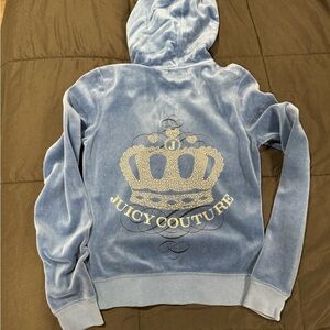 Juicy Couture Blue Velour Hoodie